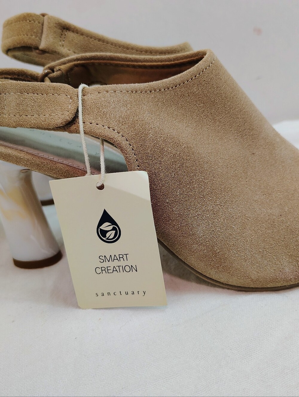 Sanctuary Smart Creation Tan Suede Slingback Mules Women's 9m